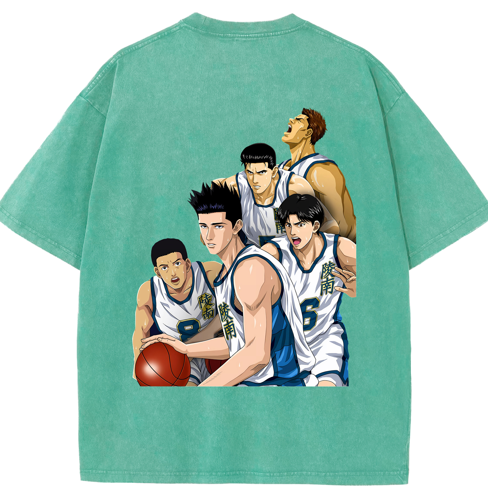 （画像用） SLAM DUNK／スラムダンク 綿100% ヴィンテージ風 半袖Tシャツ（背面プリント）
